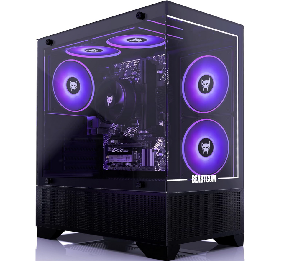 BEASTCOM Q3 Gaming PC Desktop Computer AMD Ryzen 5 3400G